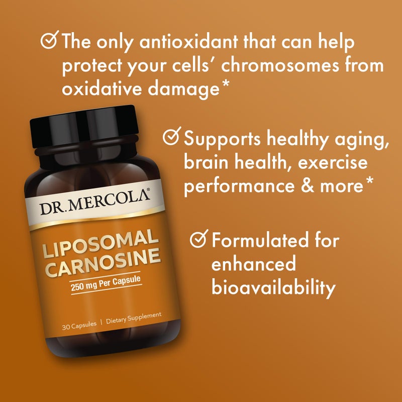 Dr. Mercola Liposomal Carnosine, 250mg Per Capsule, 30 Servings (30 Capsules), Dietary Supplement, Supports Metabolic Health, Non GMO - Image 4